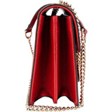 Gucci Red Grained Leather Interlocking GG Crossbody Bag