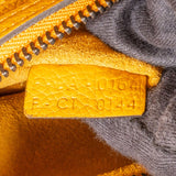 Céline Yellow Drummed Calfskin Luggage Tote Handbag