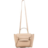 Celine Beige Grained Leather Belt Handbag