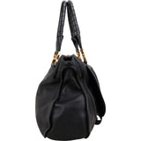 Chloé Noir Grained Calfskin Marcie Handbag