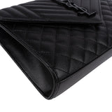 Yves Saint Laurent Grain de Poudre Leather Envelope Crossbody Bag