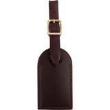 Louis Vuitton Dark Brown Leather Luggage Tag