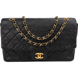 Chanel Quilted Lambskin 24K Gold Single Flap Crossbody Bag