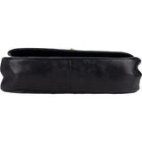 Chanel Quilted Lambskin 24K Gold Half Moon Single Flap Shoulder Bag