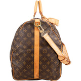 Louis Vuitton Monogram Canvas Keepall 60 Bandoulière Travel Bag