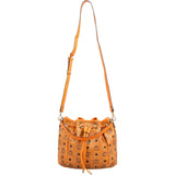 MCM Monogram Visetos Drawstring Bucket Crossbody Bag