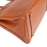 Hermès Brun Courchevel Leather Birkin 35 Handbag