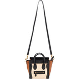 Céline Tricolor Leather Luggage Handbag
