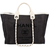 Chanel Denim Deauville Tote Shoulder Bag