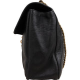 Chloé Black Leather Elsie Turnlock Crossbody Bag