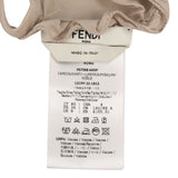 Fendi Beige Ruffled FF Emblem Bikini Top Swimwear (DE34 / XS)