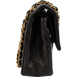 Chanel Quilted Lambskin 24K Gold Small Double Flap Crossbody Bag
