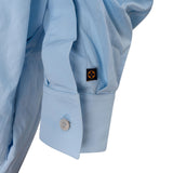 Louis Vuitton Monogram Tie Light Blue Longsleeve Blouse Shirt Baggy Dress (FR36)