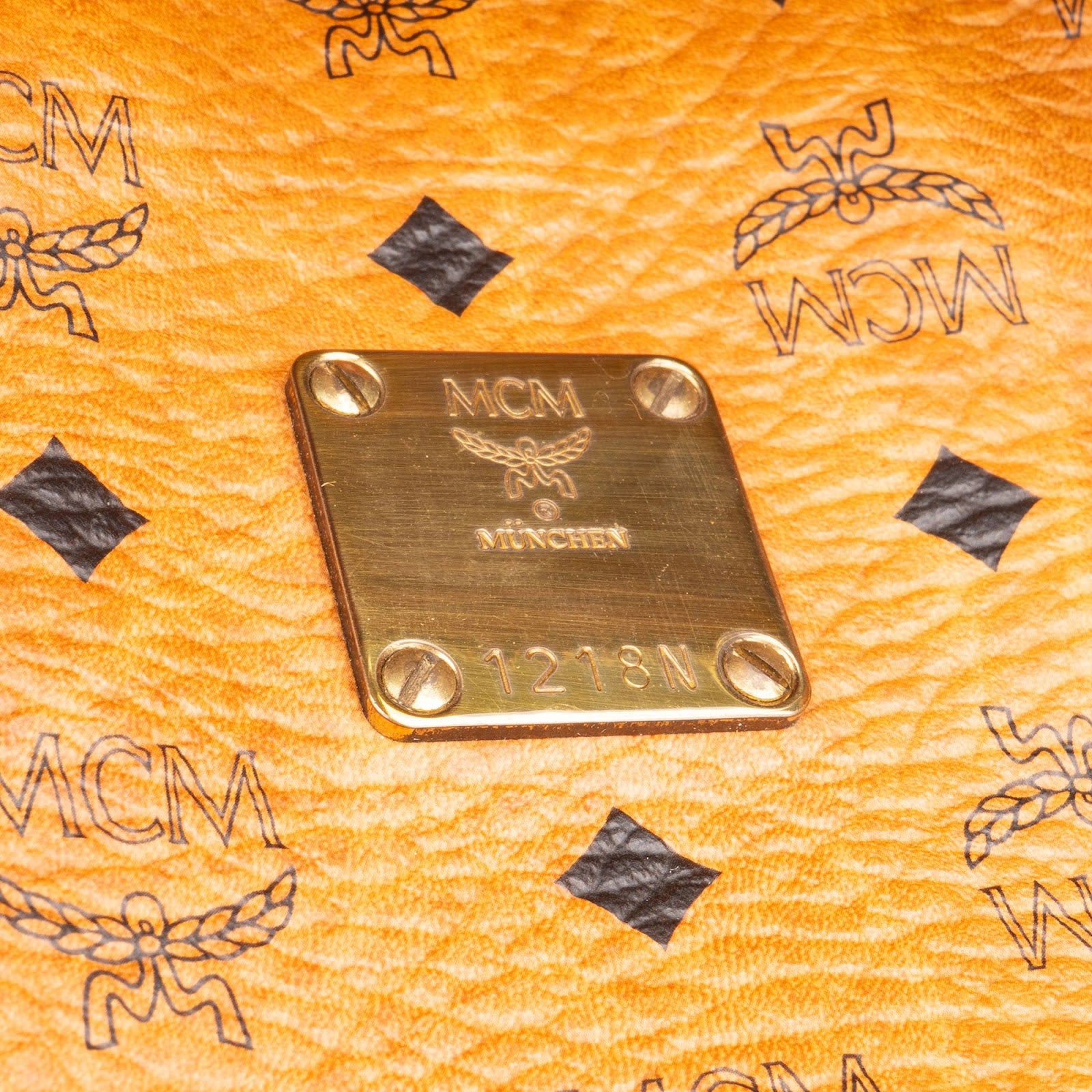 MCM Monogram Visetos Boston Handbag - vintageandkickz