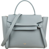 Celine Light Blue Leather Grained Calfskin Belt Handbag