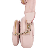 MCM Pink Leather Visetos Aren Belt Detachable Pouch Crossbody Bag