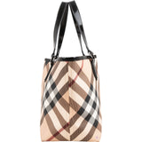 Burberry Nova-Check Monogram Patent Leather Tote Shoulder Bag