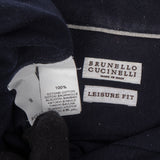 Brunello Cucinelli Navy Wool Leisure Fit Shirt (S)