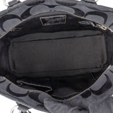 Coach Black Monogram Signature Gallery Tote Shoulder Bag