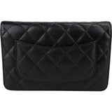 Chanel Quilted Caviar Leather Classic Wallet On Chain Crossbody Bag