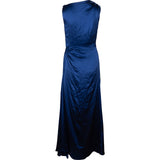 Christian Dior Blue Silk Embellished Gown Dress (IT44 / DE38)