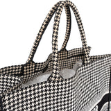 Christian Dior Houndstooth Monogram Canvas Book Tote Handbag