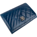Chanel Aged Calfskin Chevron Quilted Flap Wallet