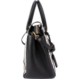 MCM Visetos Monogram Python Embossed Leather Milla Tote Handbag