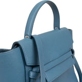 Céline Blue Grained Calfskin Small Belt Handbag