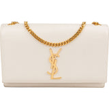 Saint Laurent Grained Leather Sunset Chain Wallet Crossbody Bag