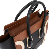 Céline Tricolor Leather Luggage Handbag