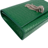Saint Laurent Crocodile Embossed Leather Kate Tassel Crossbody Bag