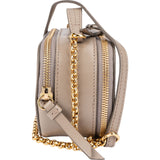 Chloé Taupe Leather C Vanity Mini Crossbody Bag
