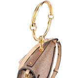 Chloé Metallic Grained Leather Nile Bracelet Minaudière Crossbody Handbag