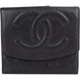 Chanel Caviar Leather Timeless CC Bifold Wallet - vintageandkickz