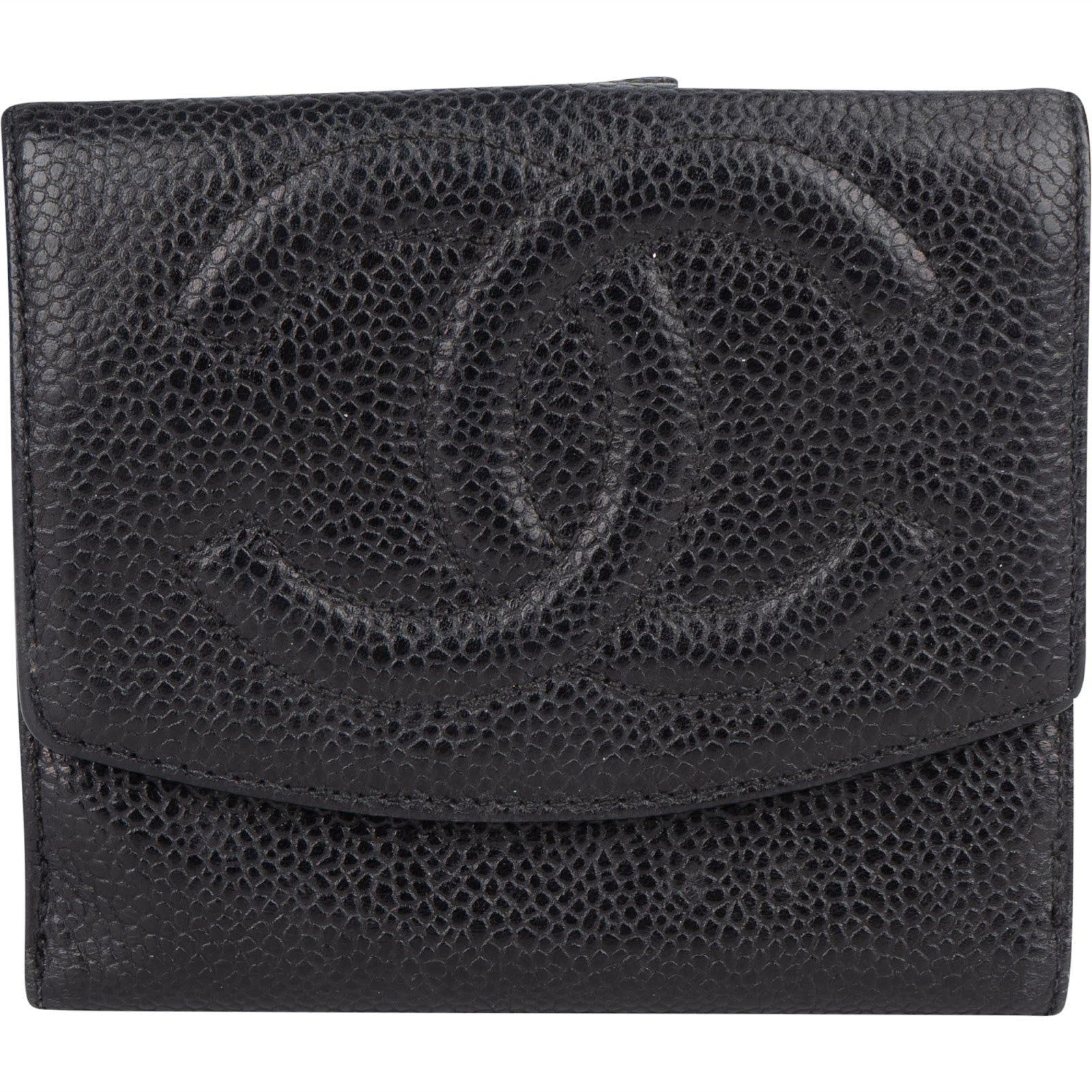 Chanel Caviar Leather Timeless CC Bifold Wallet - vintageandkickz