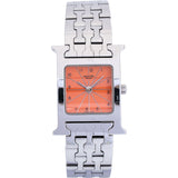 Hermès Silver Tone Orange H Heure H HH.210 Women Watch