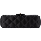 Chanel Quilted Satin Mini Rectangular Single Flap Crossbody Bag