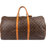 Louis Vuitton Monogram Canvas Keepall 55 Travel Bag