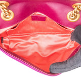 Gucci Velvet Matelassé GG Marmont Small Crossbody Bag