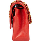 Chanel Quilted Lambskin 24K Gold Medium Double Flap Crossbody Bag