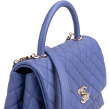 Chanel Quilted Caviar Leather Coco Handle Single Flap Handbag
