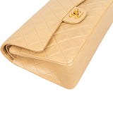 Chanel Quilted Lambskin 24K Gold Medium Double Flap Shoulder Bag