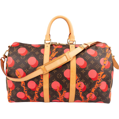 Louis Vuitton Monogram Canvas Limited Yayoi Kusama Ramages Dots Keepall 45 Bandoulière Travel Bag