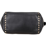 Valentino Garavani Black Leather Rockstud Handbag