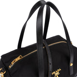 Prada Black Tessuto Bauletto Handbag