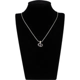 Christian Dior Crystal CD Emblem Necklace