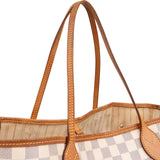 Louis Vuitton Monogram Damier Azur Canvas Neverfull MM Shoulder Bag