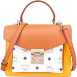 MCM Monogram Visetos Tricolor Block Patricia Small Crossbody Handbag