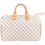 Louis Vuitton Monogram Damier Azur Canvas Speedy 35 Handbag